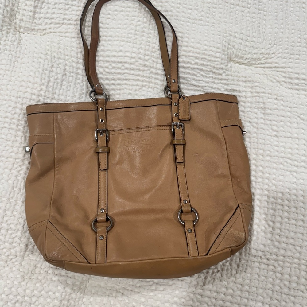 Coach Tan Leather Tote Bag